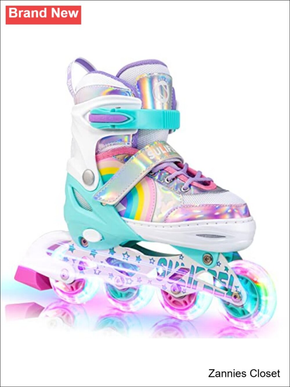 ✨ Kids Inline Skates Adjustable Light Up Wheels for Girls Boys Outdoor